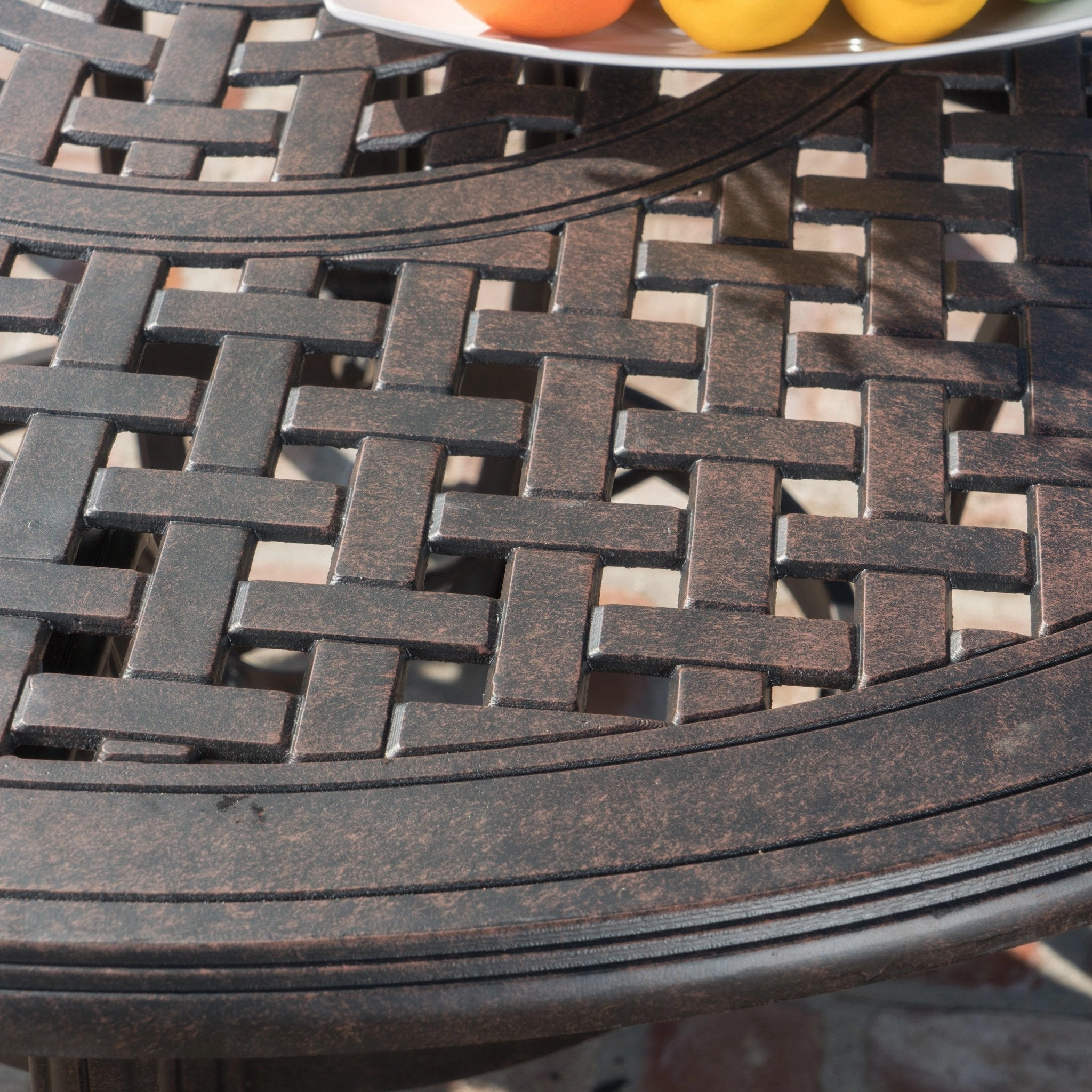 Outdoor Bronze Cast Aluminum Circular Dining Table (ONLY) - NH672003