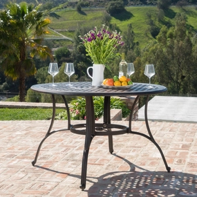 Outdoor Bronze Cast Aluminum Circular Dining Table (ONLY) - NH672003 outdoor lounge chair, patio sofa