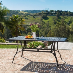 Outdoor Bronze Cast Aluminum Rectangular Dining Table (ONLY) - NH572003 outdoor lounge chair, patio sofa
