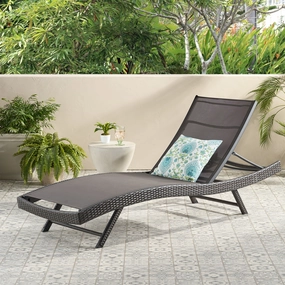 Outdoor Brown Mesh Chaise Lounge Chair - NH255592 outdoor furniture, garden bench