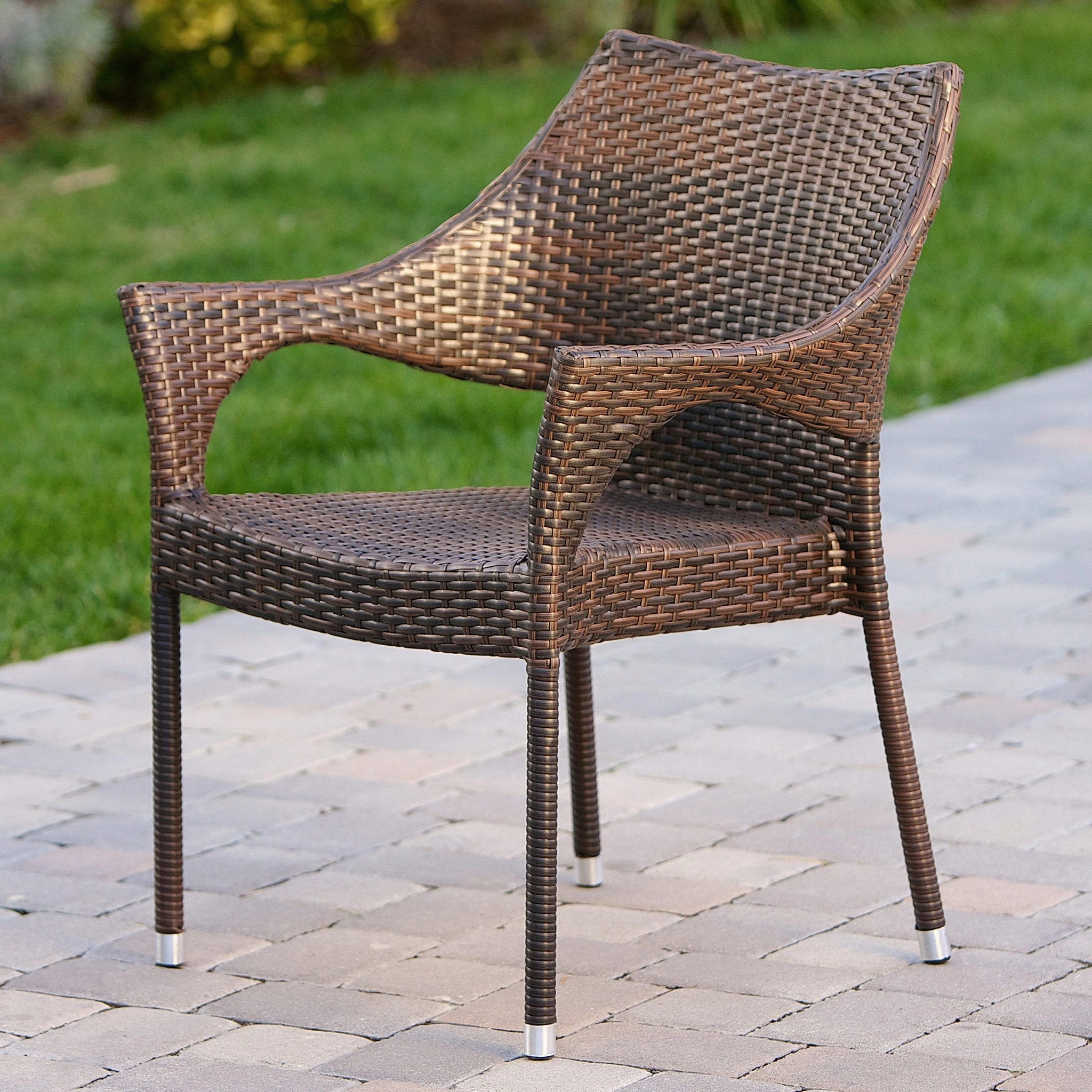 Outdoor Brown Wicker Chairs (Set of 2) - NH426712 outdoor lounge chair, patio sofa