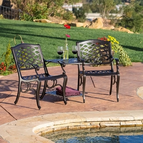 Outdoor Cast Aluminum 2-Seater Set - NH680932 outdoor furniture, garden bench