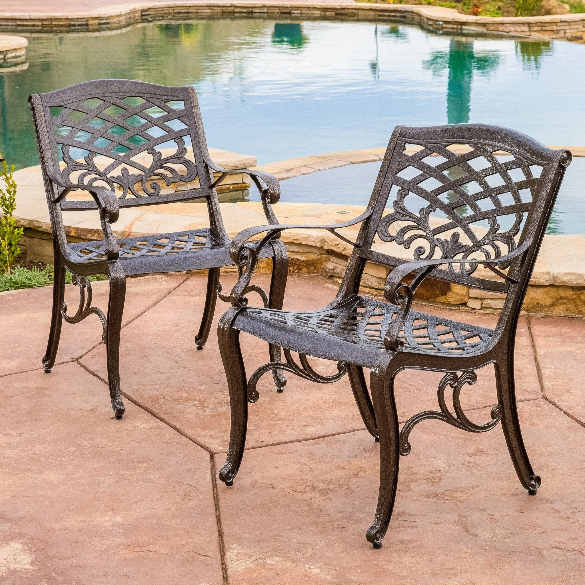 Outdoor Cast Aluminum Dining Chair (Set of 2) - NH370932 outdoor lounge chair, patio sofa
