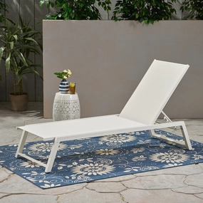 Outdoor Chaise Lounge with Finished Aluminum Frame - NH163303 outdoor furniture, garden bench
