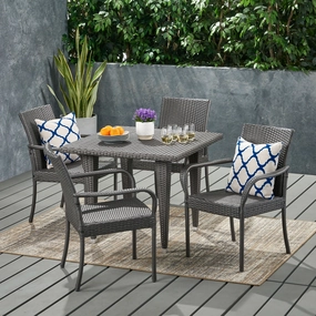 Outdoor Contemporary 4 Seater Wicker Dining Set - NH270113 outdoor lounge chair, patio sofa