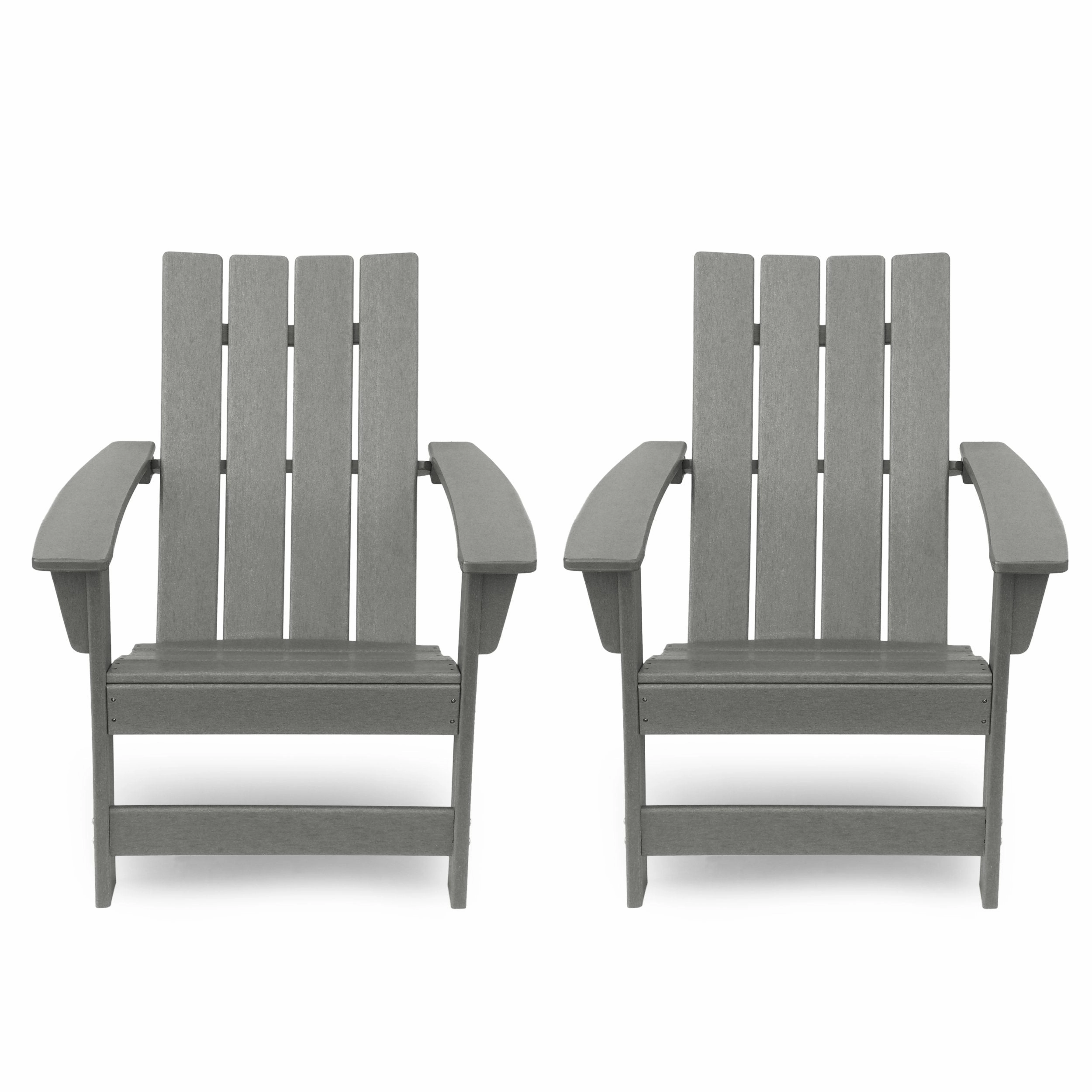 Outdoor Contemporary Adirondack Chair (Set of 2) - NH936213 outdoor furniture, garden bench