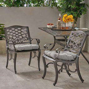 Outdoor Dining Chair with Cushion (Set of 2) - NH011013 outdoor lounge chair, patio sofa