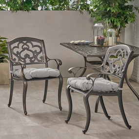 Outdoor Dining Chair with Cushion (Set of 2) - NH411013 outdoor lounge chair, patio sofa