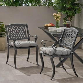 Outdoor Dining Chair with Cushion (Set of 2) - NH501013 outdoor lounge chair, patio sofa