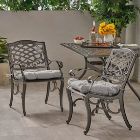 Outdoor Dining Chair with Cushion (Set of 2) - NH551013 outdoor lounge chair, patio sofa