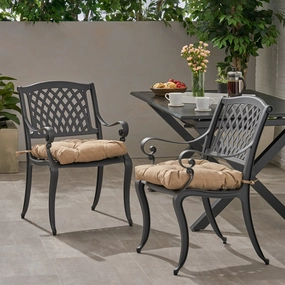 Outdoor Dining Chair with Cushion (Set of 2) - NH811013 outdoor lounge chair, patio sofa