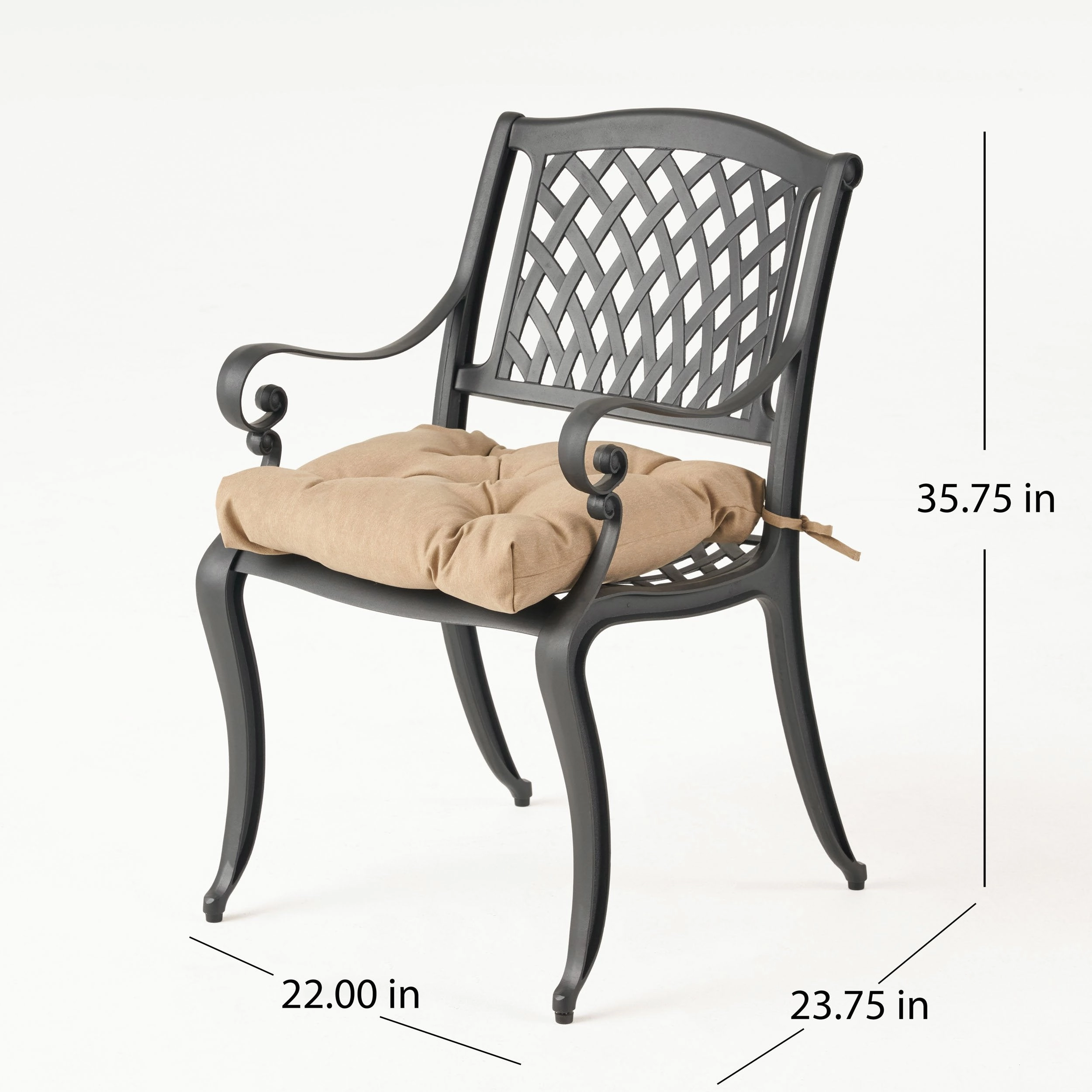 Outdoor Dining Chair with Cushion (Set of 2) - NH811013