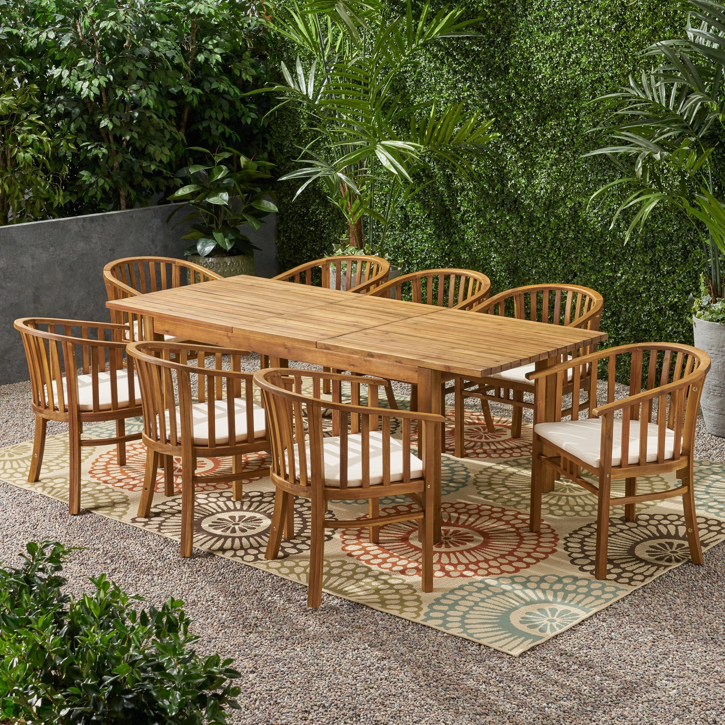 Outdoor Expandable 8 Seater Acacia Wood Dining Set - NH137903 outdoor lounge chair, patio sofa