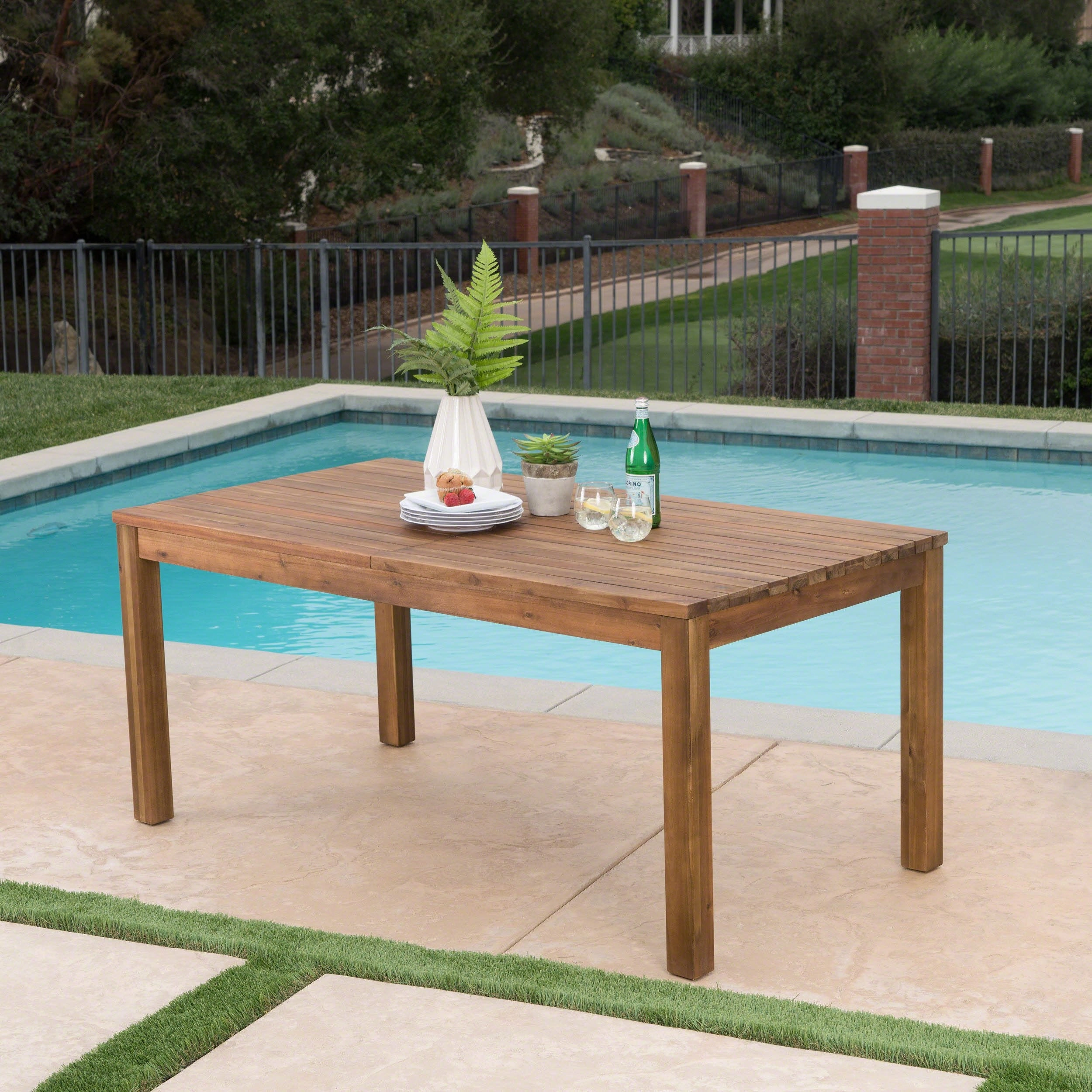 Outdoor Expandable Teak Finished Acacia Wood Dining Table - NH155303 outdoor lounge chair, patio sofa
