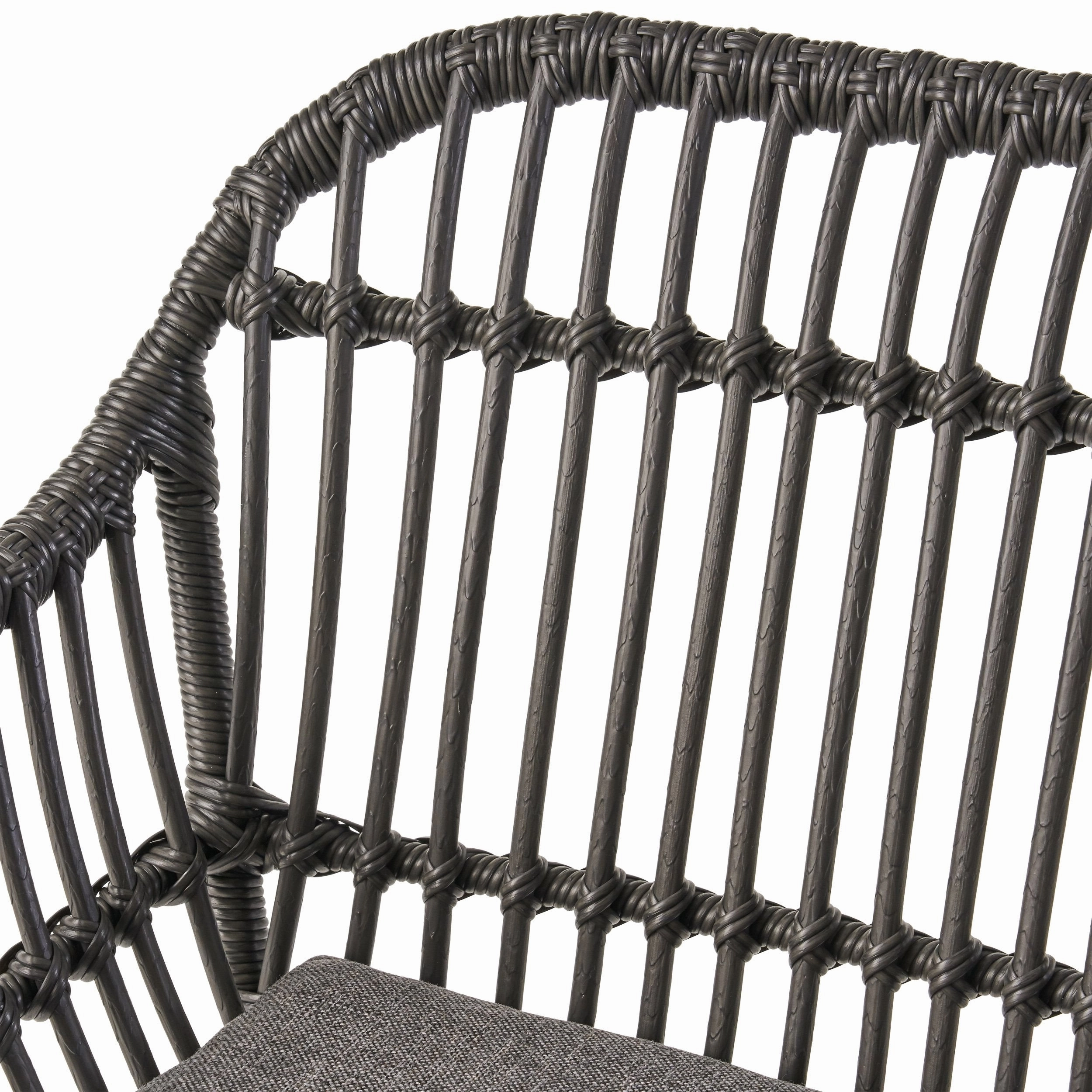Outdoor Faux Wicker 2 Seater Chat Set with Tempered Glass Table - NH456903