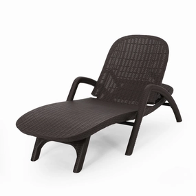 Outdoor Faux Wicker Chaise Lounge - NH589213 patio umbrella, gazebo