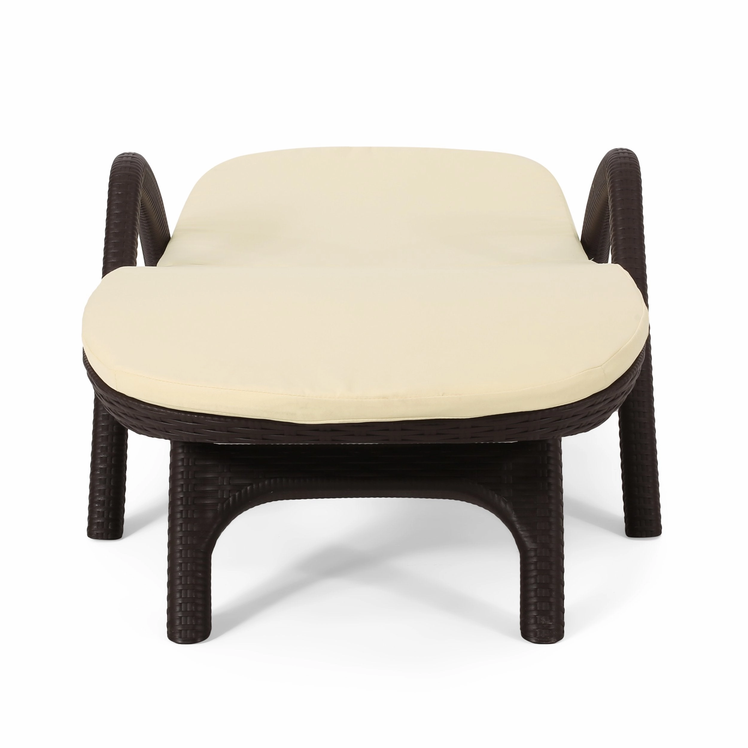 Outdoor Faux Wicker Chaise Lounges with Cushion (Set of 2) - NH222313