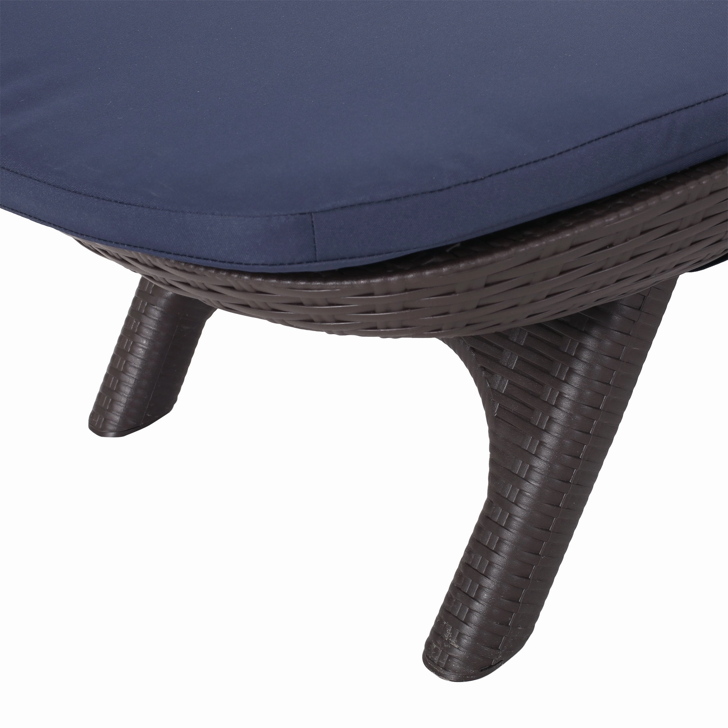 Outdoor Faux Wicker Chaise Lounges with Cushion (Set of 2) - NH222313