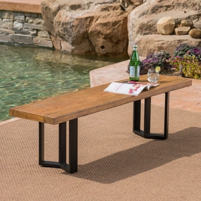 Outdoor Finish Light Weight Concrete Dining Bench - NH301403 outdoor furniture, garden bench