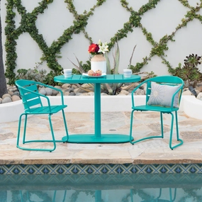 Outdoor Finished Iron Bistro Set - NH904303 outdoor lounge chair, patio sofa