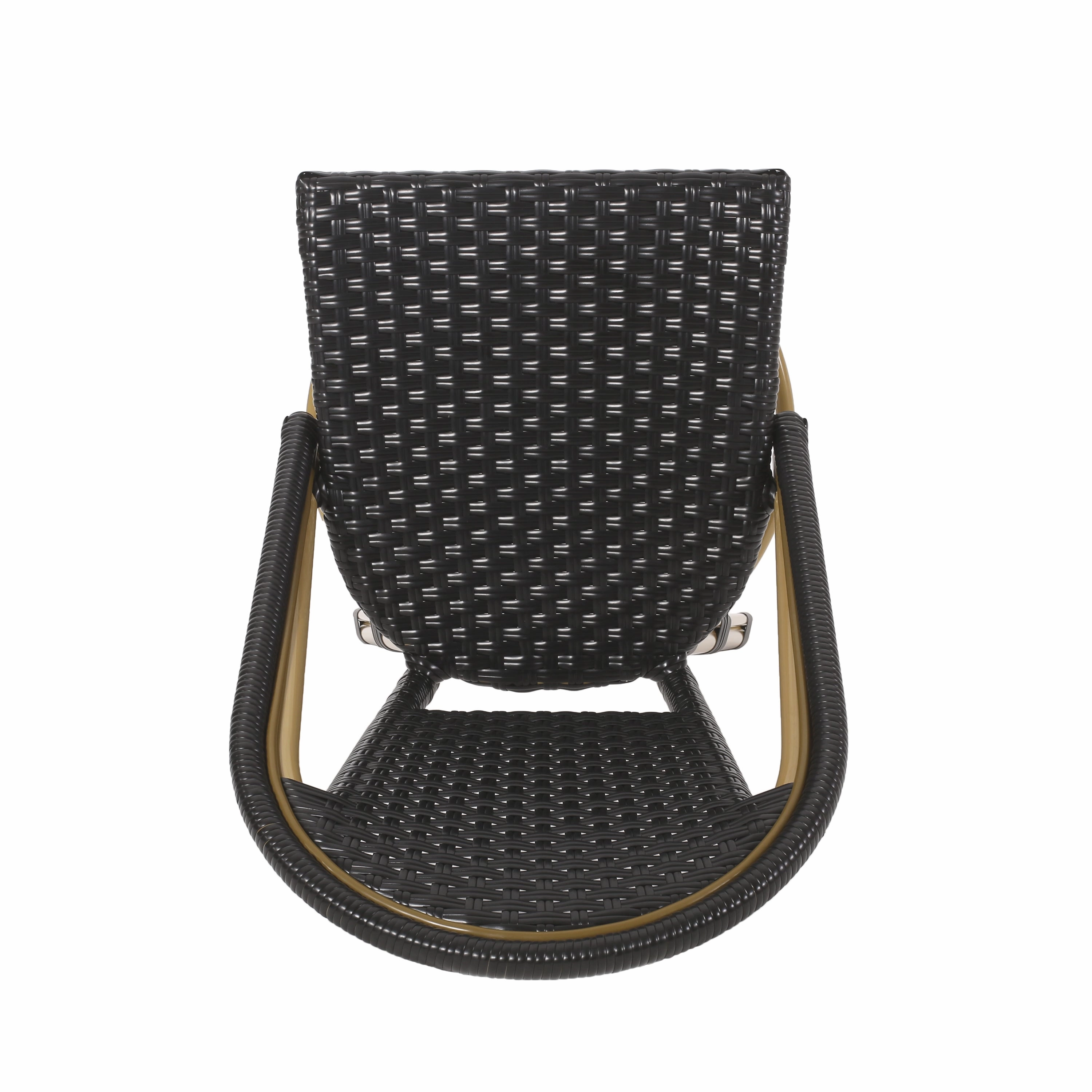 Outdoor French Wicker and Aluminum 29.5 Inch Barstools