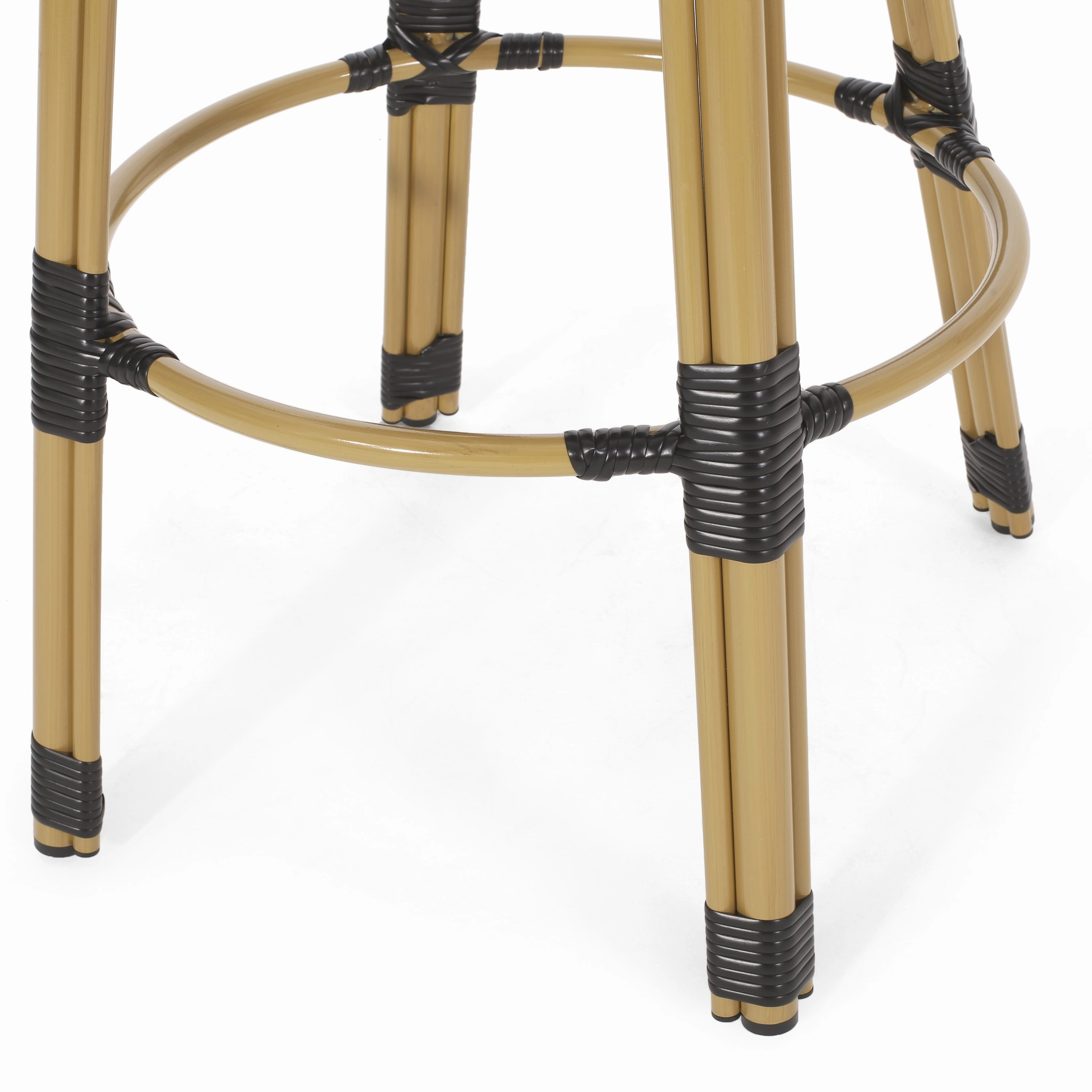 Outdoor French Wicker and Aluminum 29.5 Inch Barstools
