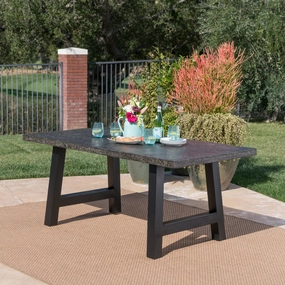 Outdoor Gray Stone Finish Light Weight Concrete Dining Table - NH629303 outdoor lounge chair, patio sofa