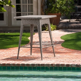 Outdoor Gray Wicker Bar Table - NH720992 outdoor lounge chair, patio sofa