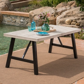 Outdoor Light Gray Finished Acacia Wood Dining Table - NH147303 outdoor lounge chair, patio sofa