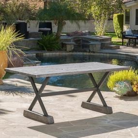 Outdoor Lightweight Concrete Dining Table - NH415692 outdoor lounge chair, patio sofa