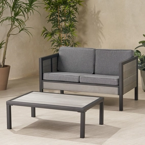 Outdoor Loveseat Set with Coffee Table - NH161113 outdoor furniture, garden bench