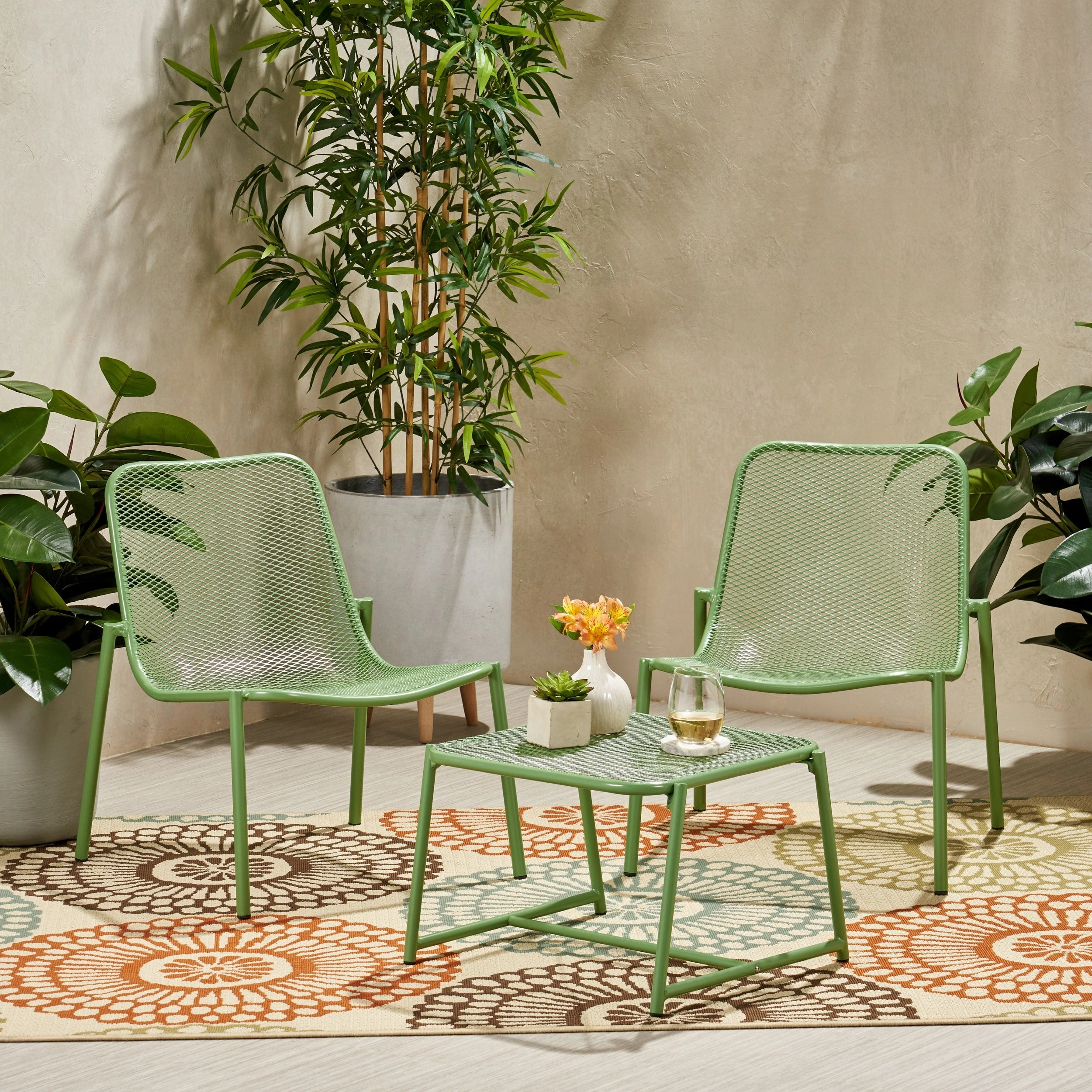 Outdoor Modern 2 Seater Chat Set - NH183113 outdoor furniture, garden bench