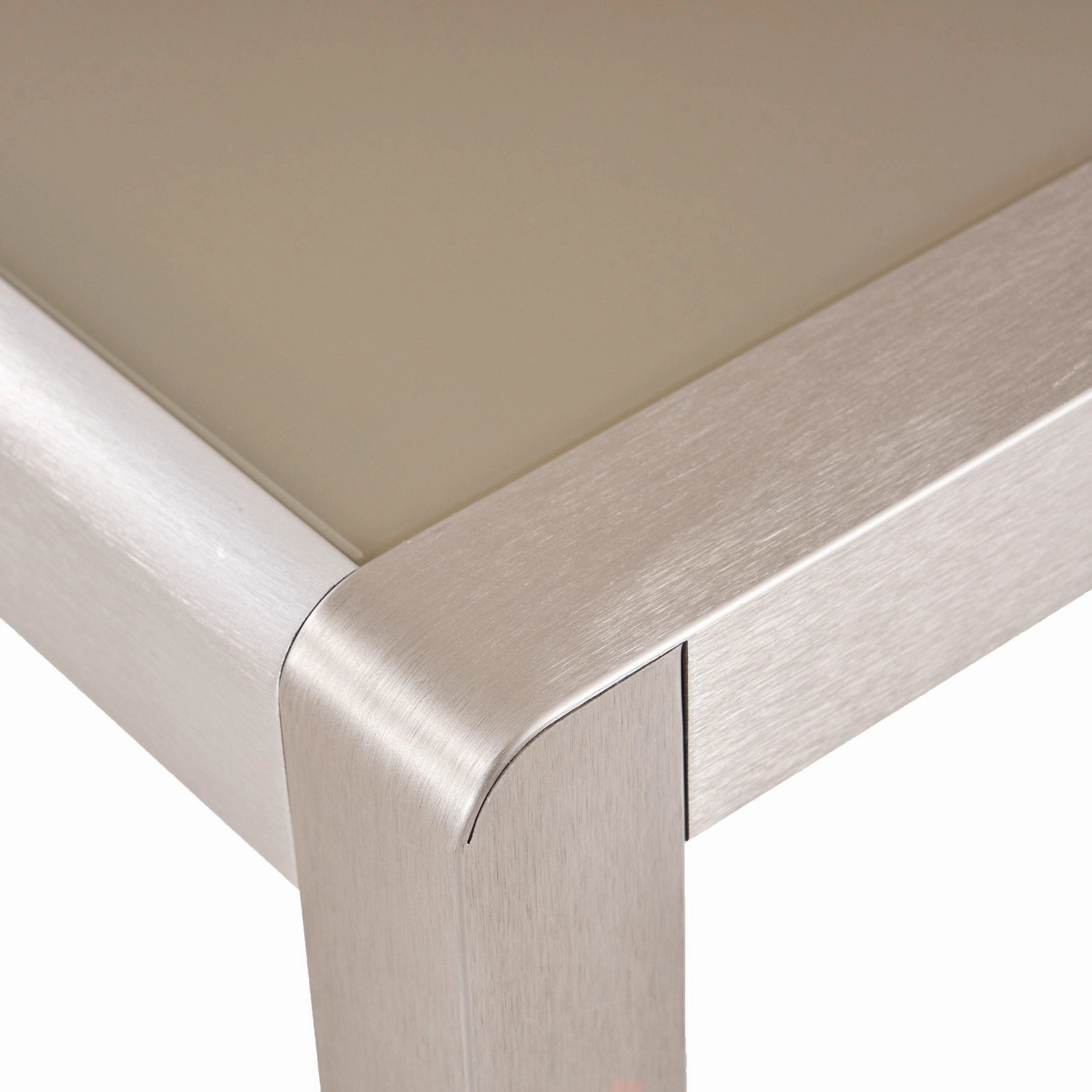Outdoor Modern 4 Seater Aluminum Dining Set with Tempered Glass Table Top - NH668013