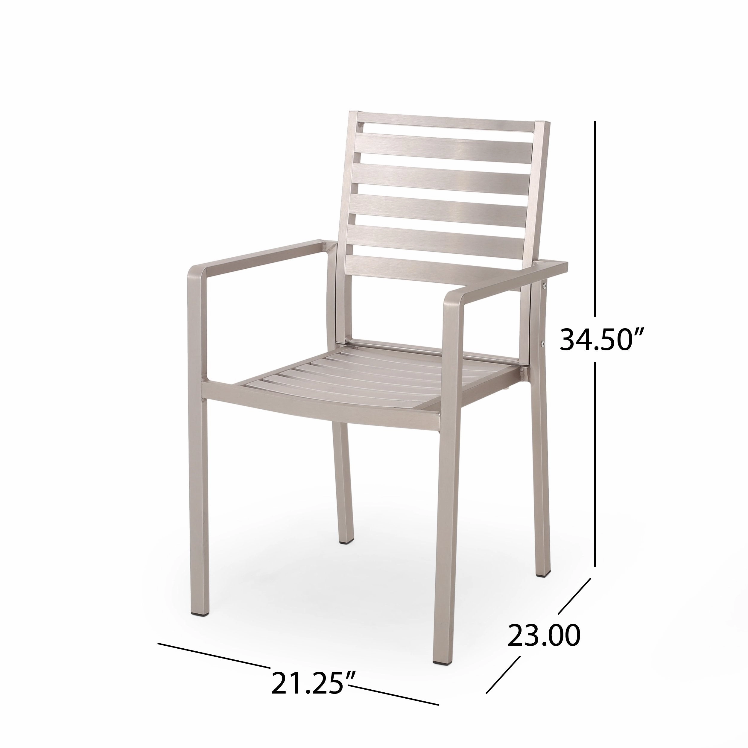 Outdoor Modern 6 Seater Aluminum Dining Set - NH168013