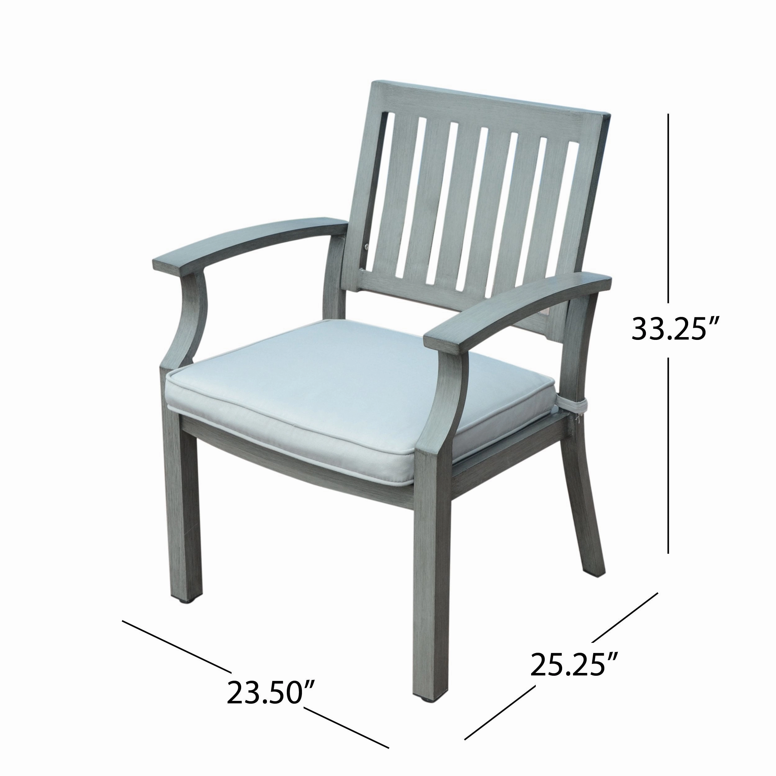 Outdoor Modern 6 Seater Aluminum Dining Set with Dining Bench - NH382013