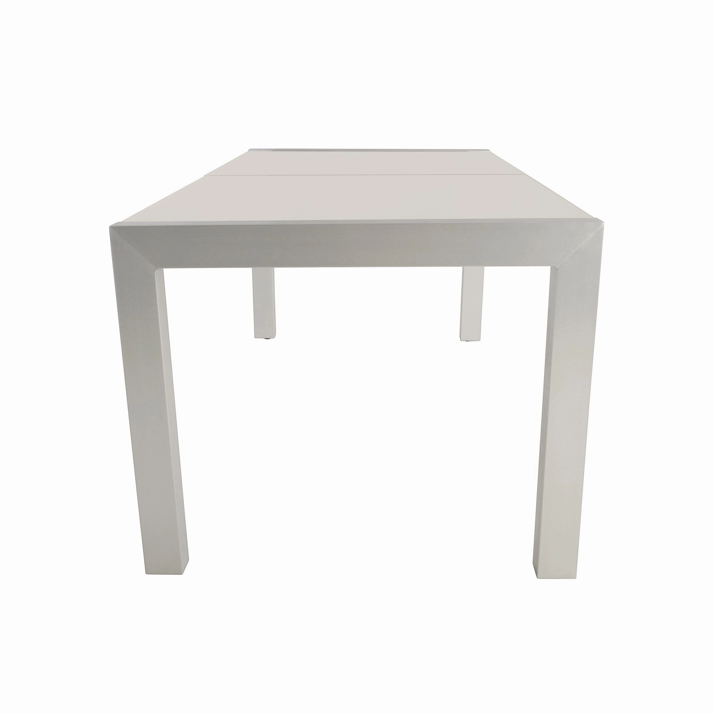Outdoor Modern 6 Seater Aluminum Dining Set with Tempered Glass Top - NH258013