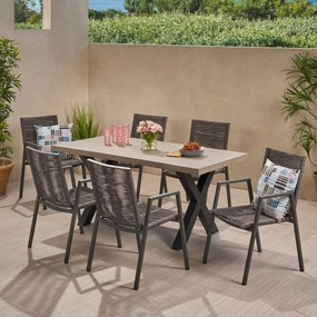 Outdoor Modern 6 Seater Dining Set - NH358013 outdoor lounge chair, patio sofa
