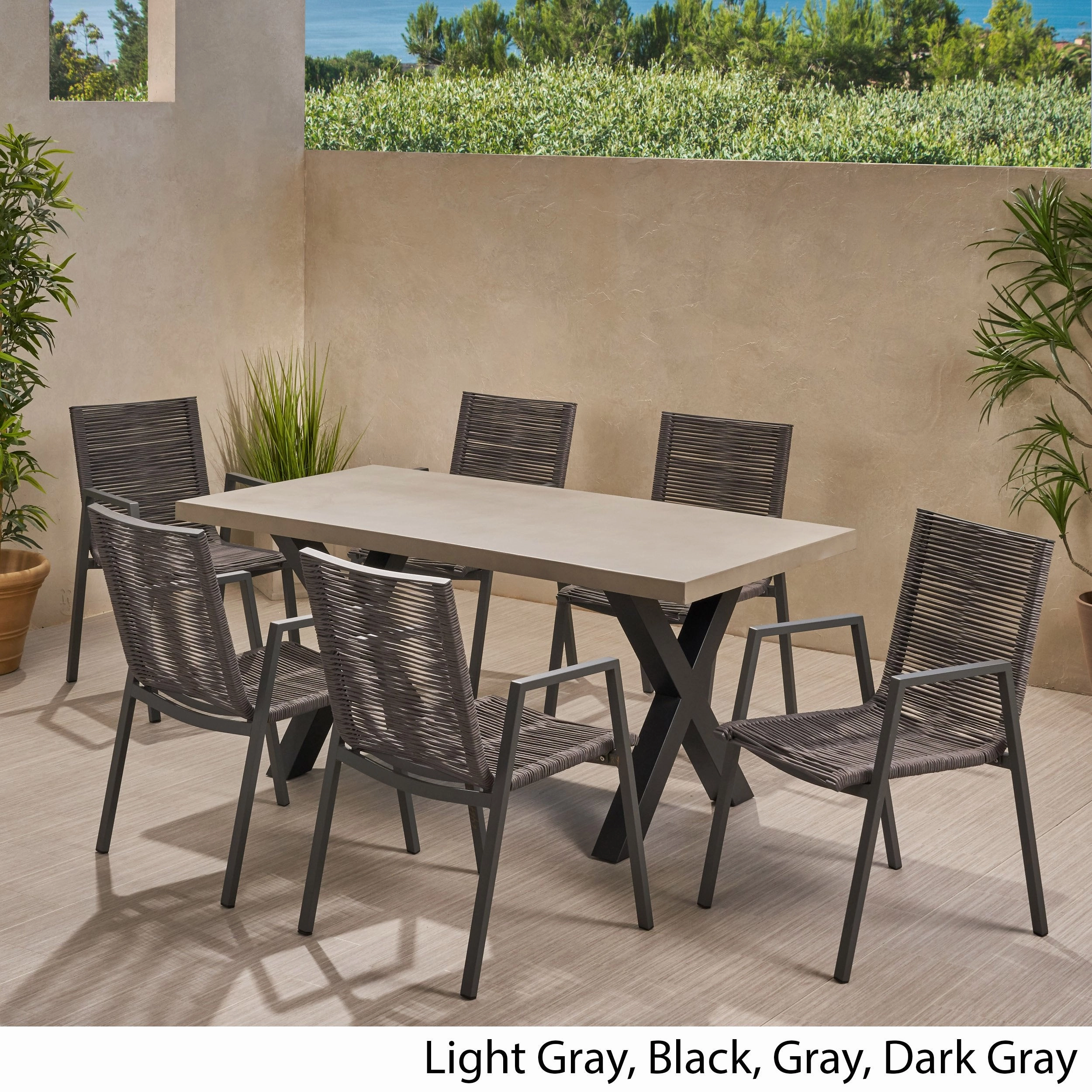 Outdoor Modern 6 Seater Dining Set - NH358013