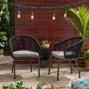 Outdoor Modern Club Chair (Set of 2) - NH553113 outdoor furniture, garden bench
