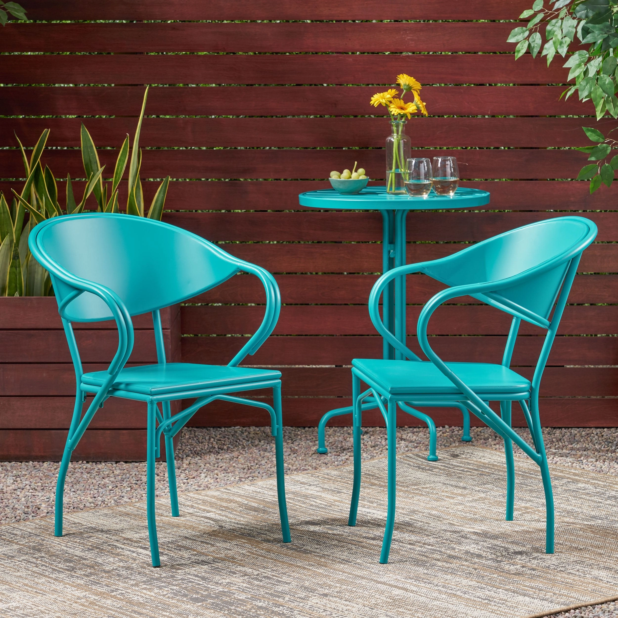 Outdoor Modern Dining Chair (Set of 2) - NH063113