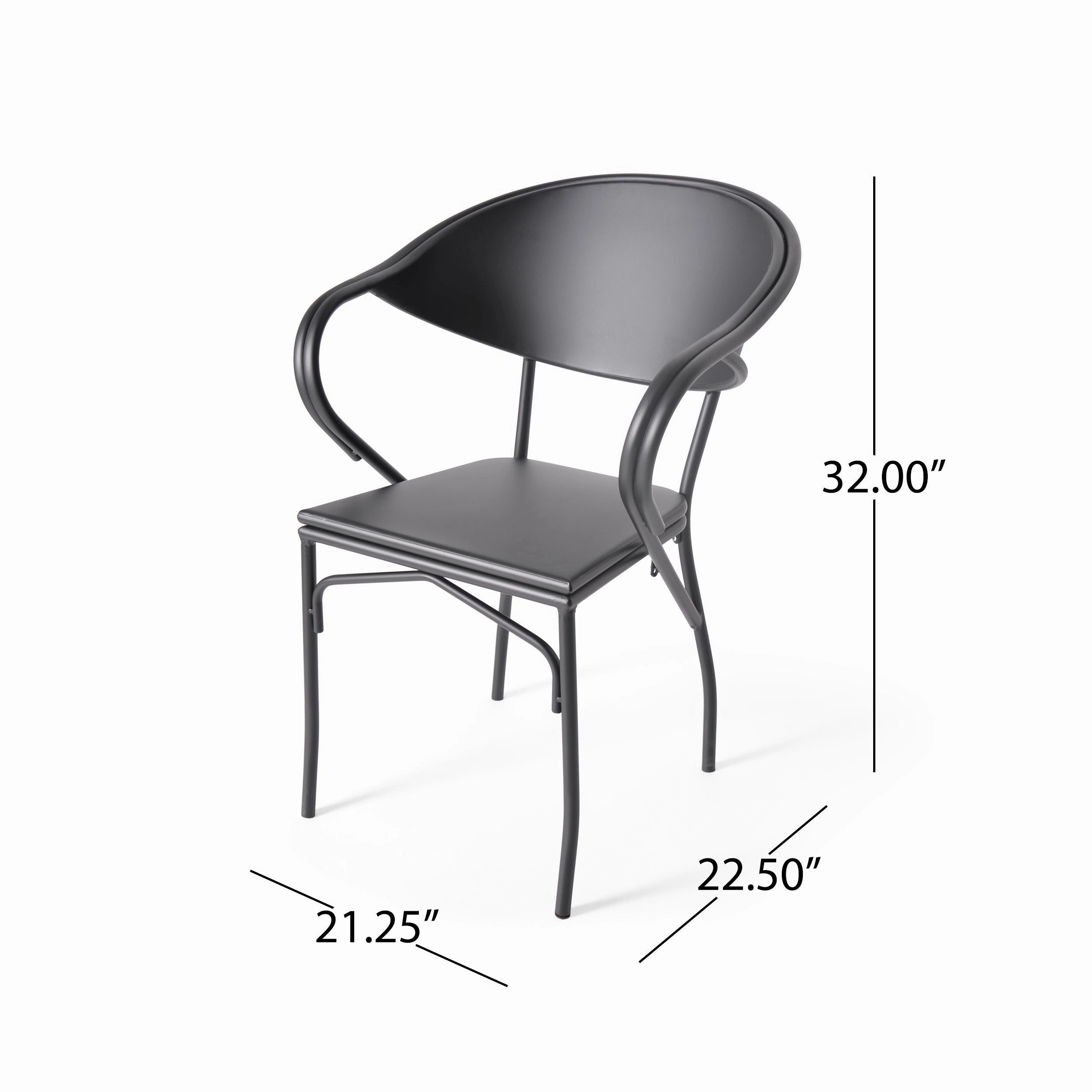 Outdoor Modern Dining Chair (Set of 2) - NH063113