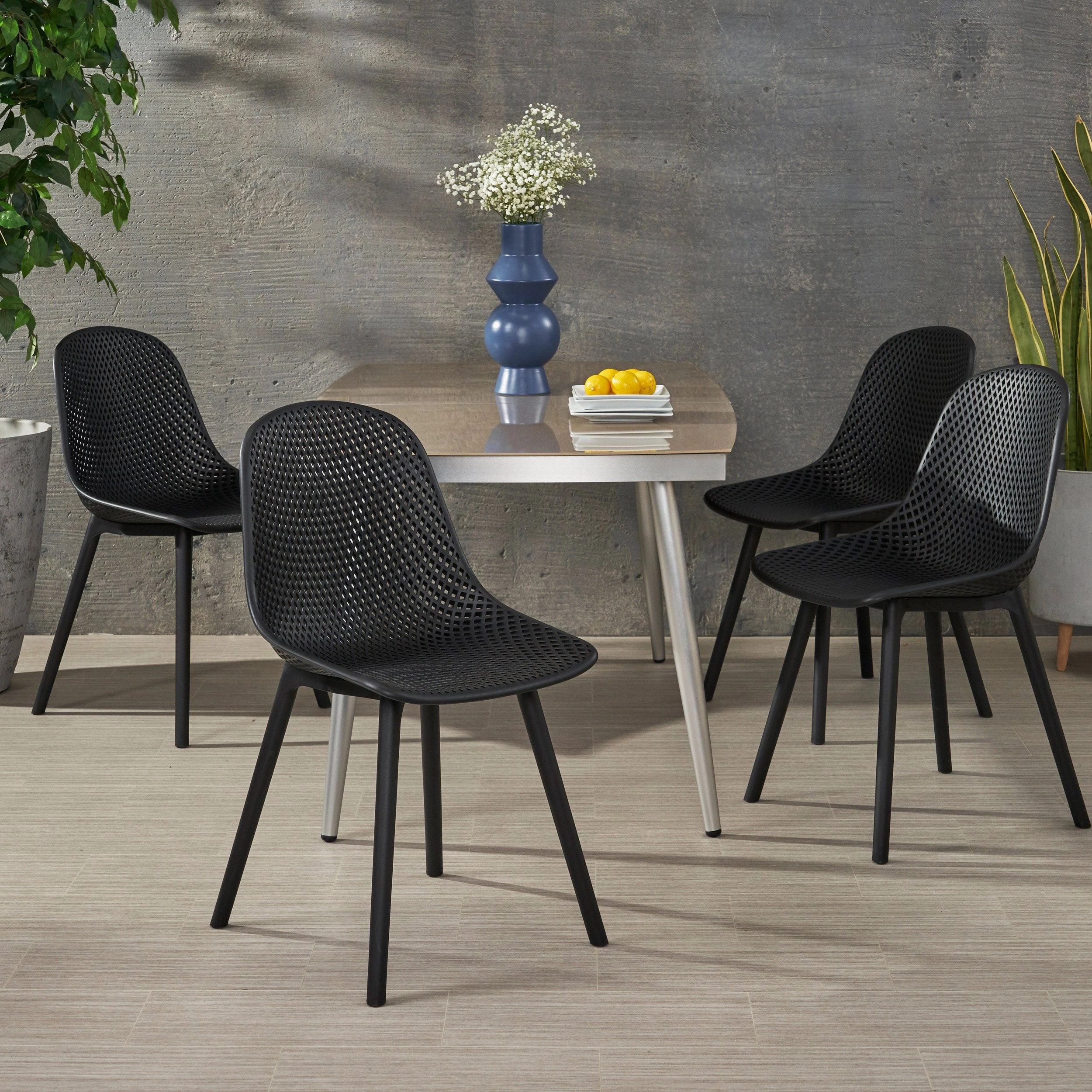 Outdoor Modern Dining Chair (Set of 4) - NH164213 outdoor lounge chair, patio sofa