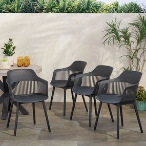 Outdoor Modern Dining Chair (Set of 4) - NH671213 outdoor lounge chair, patio sofa