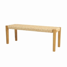 Outdoor Modern Industrial Acacia Wood Bench - NH214313 outdoor furniture, garden bench