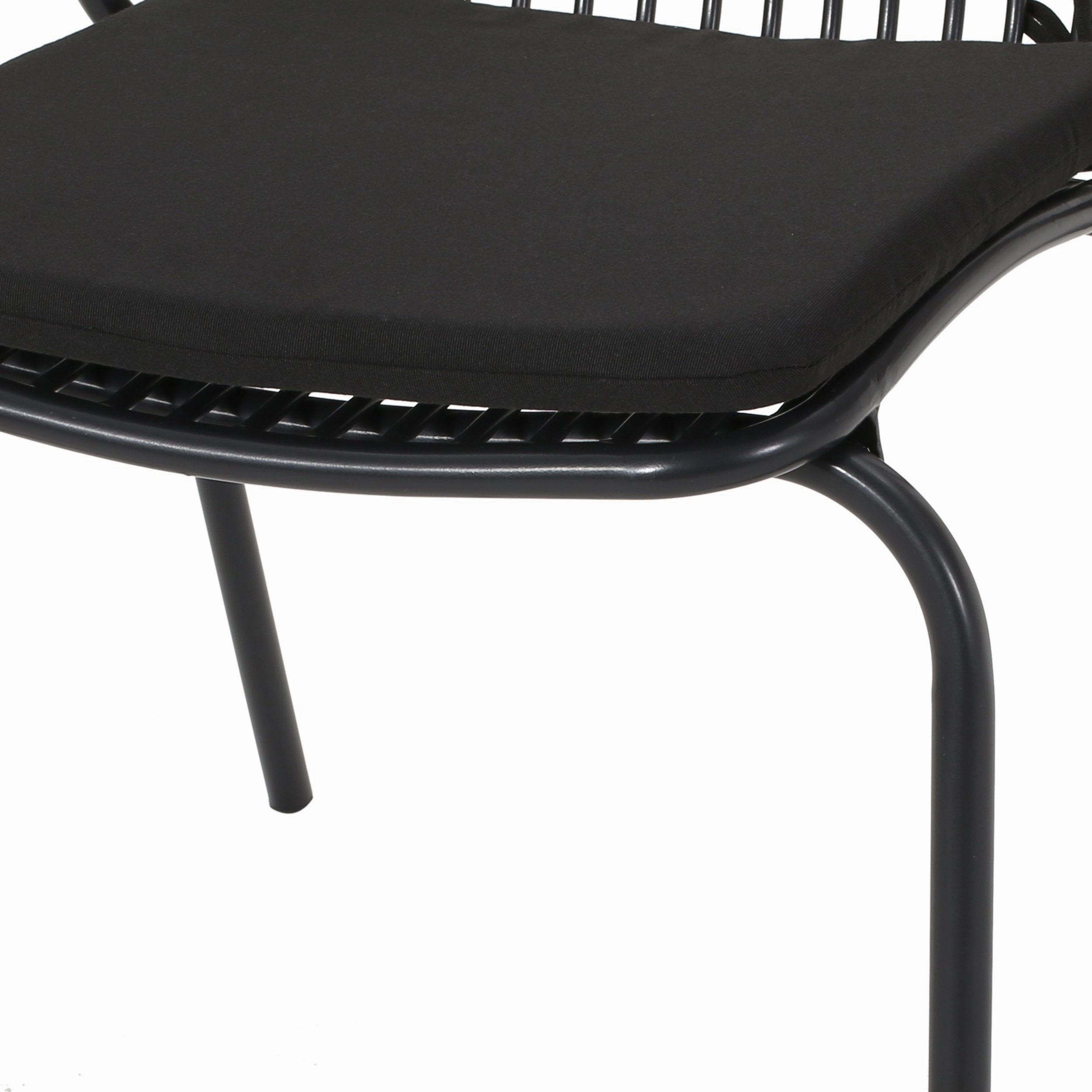 Outdoor Modern Iron 2 Seater Chat Set with Cushions - NH027013