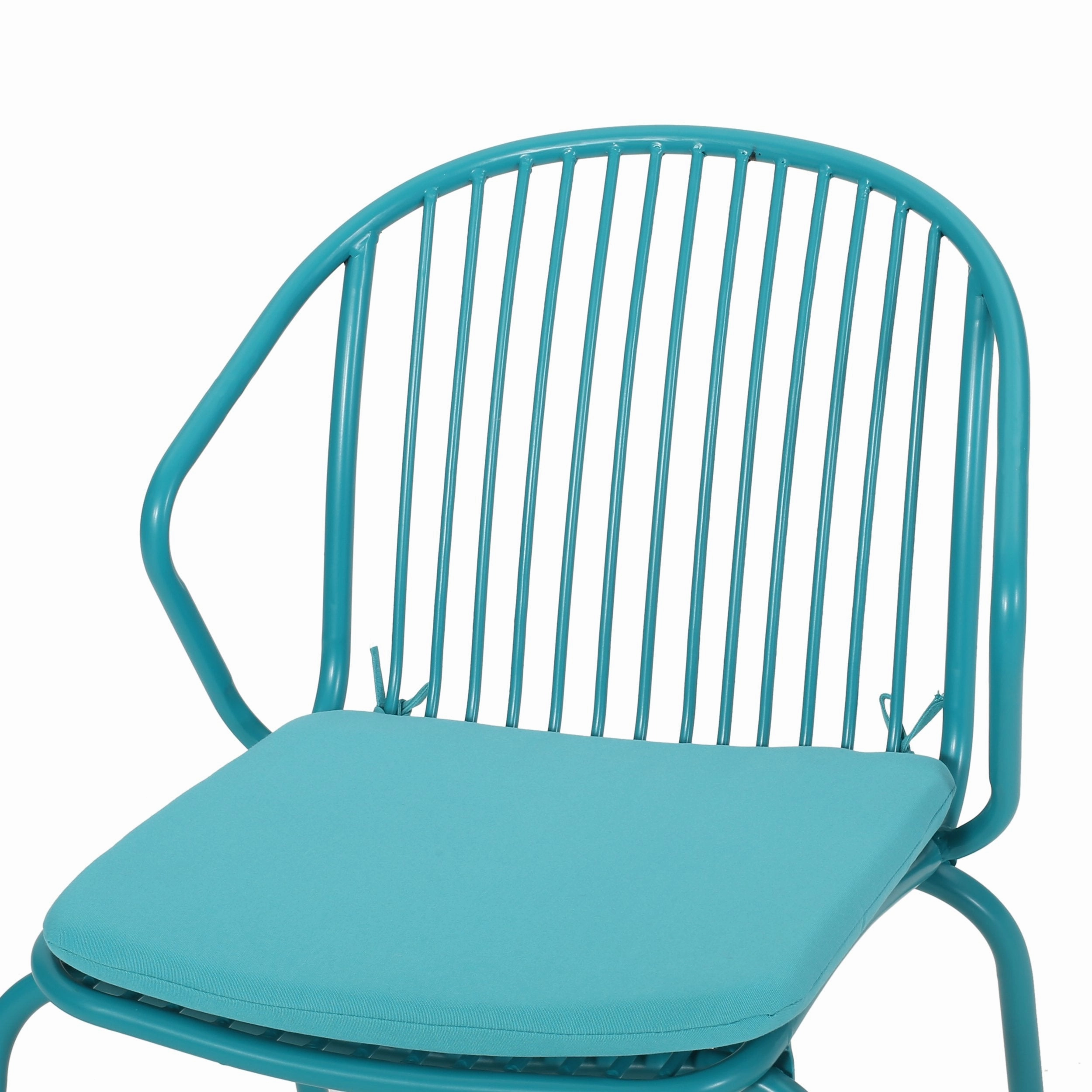 Outdoor Modern Iron 2 Seater Chat Set with Cushions - NH027013
