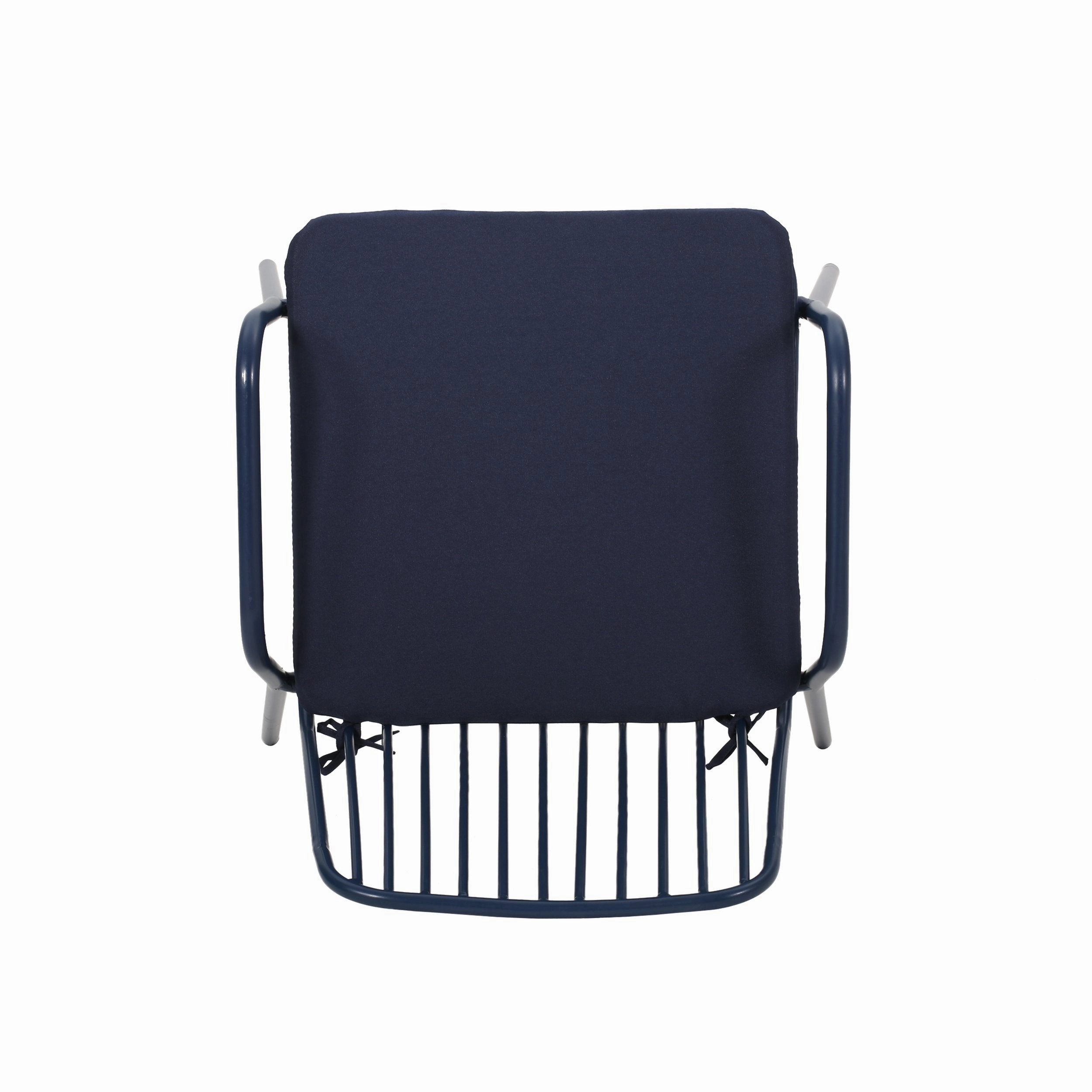 Outdoor Modern Iron Club Chair with Cushion (Set of 2) - NH237013