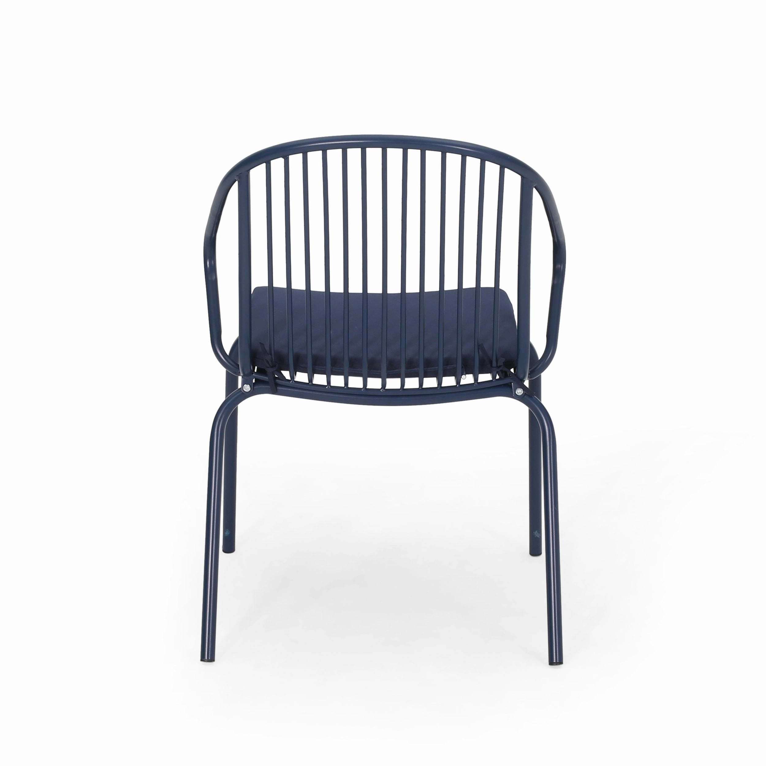 Outdoor Modern Iron Club Chair with Cushion (Set of 2) - NH717013