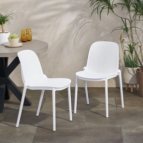 Outdoor Modern Stacking Dining Chair (Set of 2) - NH342213 outdoor lounge chair, patio sofa