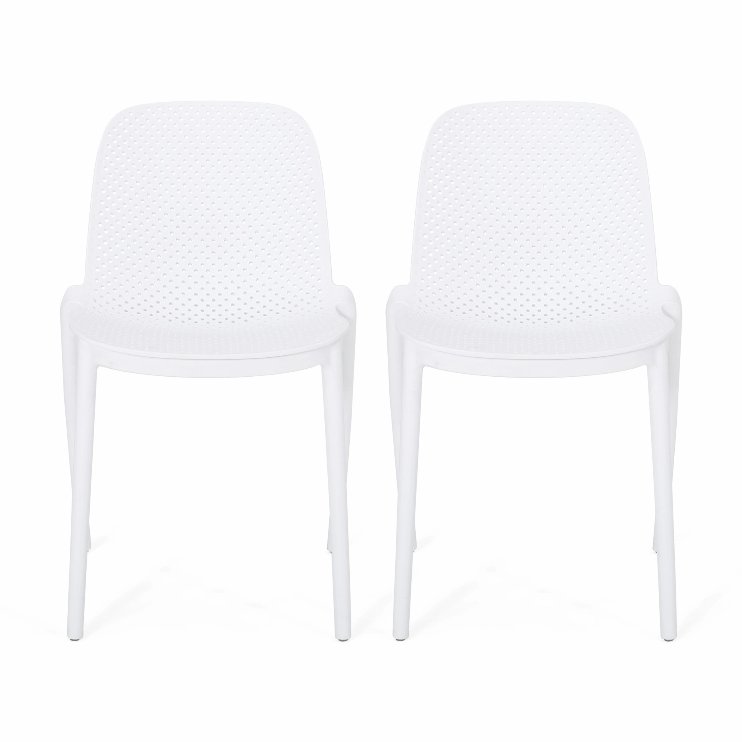 Outdoor Modern Stacking Dining Chair (Set of 2) - NH342213